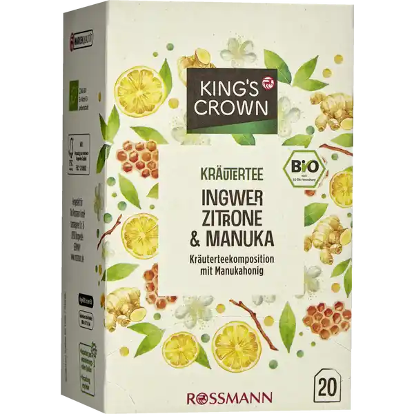 Bio Kräutertee Ingwer, Zitrone & Manuka