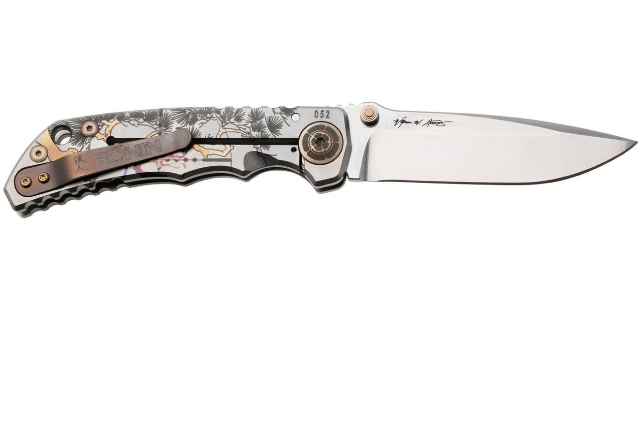 Spartan Blades Harsey Folder, Long Gunner Edition SF5CSLONGGUN, Satin CPM MagnaCut, Ronin Tactics Titanium zakmes, Bill Harsey design