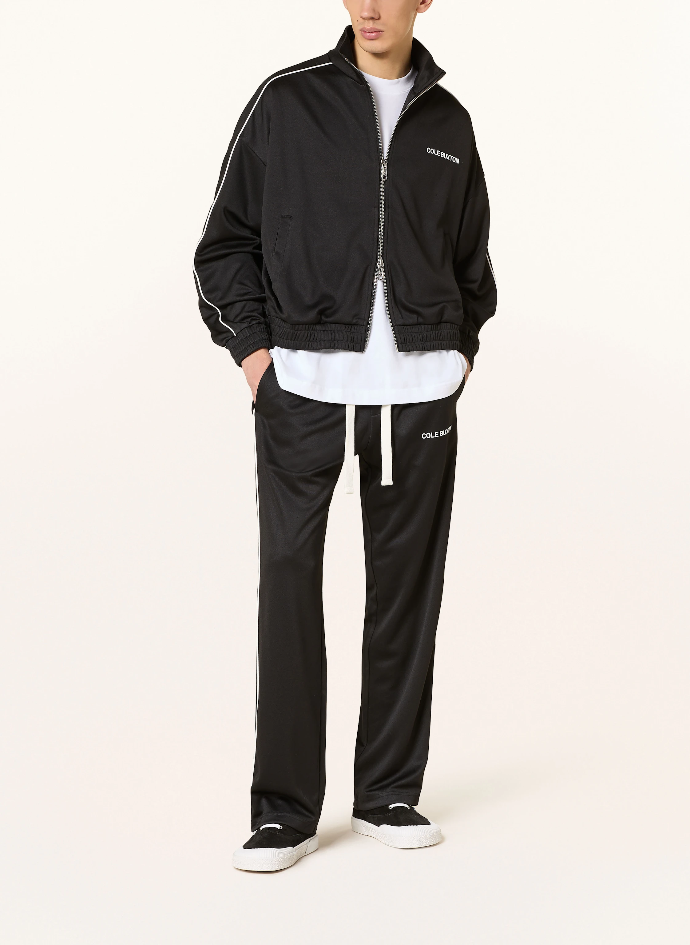COLE BUXTON Sweatjacke PIPED mit Galonstreifen