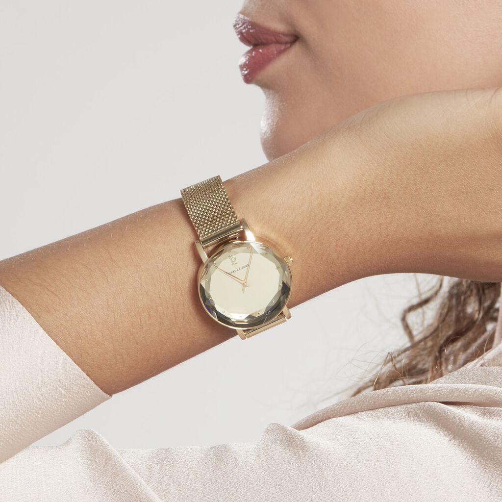 Montre Lannier Pierre Multiples Acier Doré