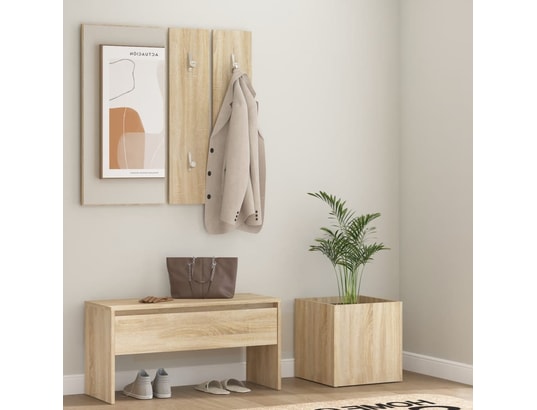 VIDAXL - Armoire Ensemble de meubles de couloir chêne sonoma bois d'ingénieri...