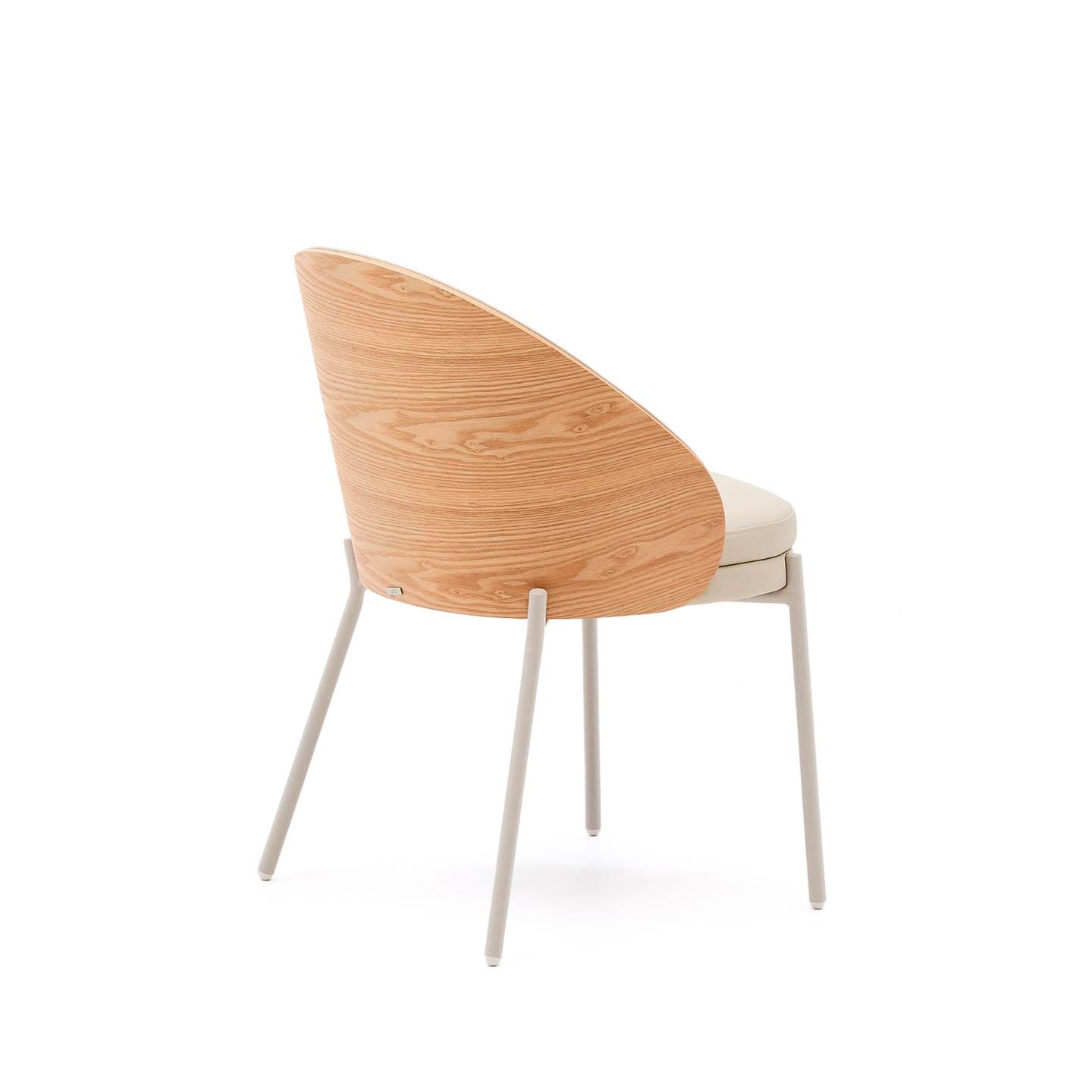 Kave Home Stuhl EAMY Lederlook beige/braun/beige