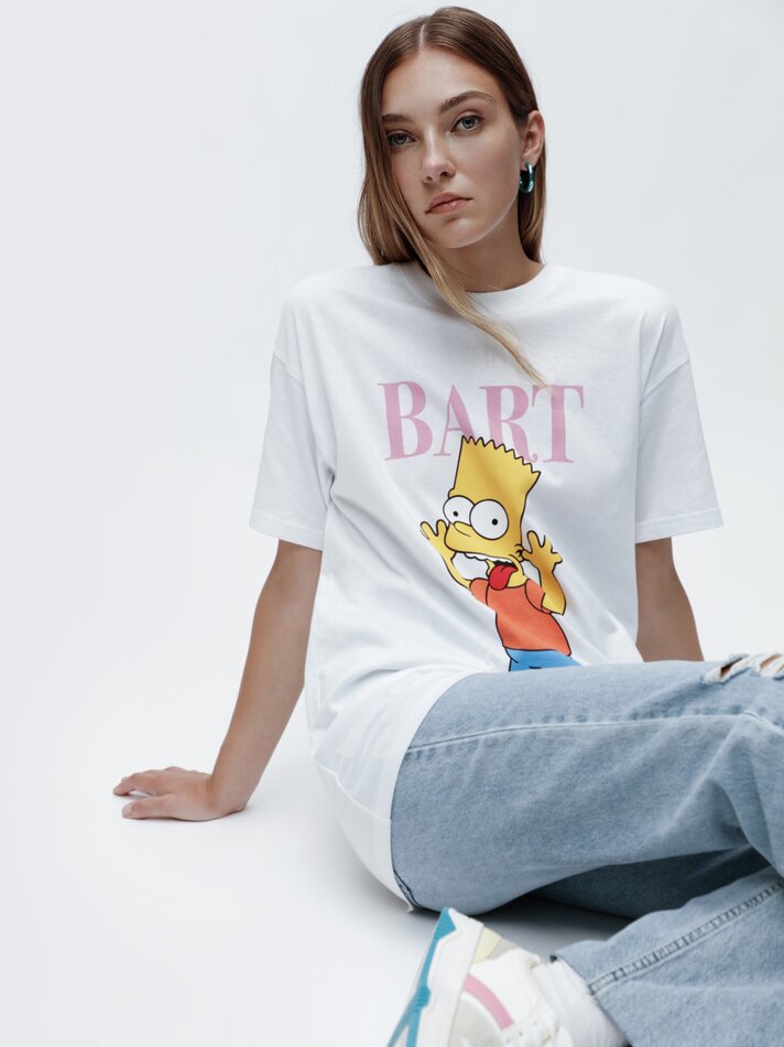 Camiseta do Bart Simpson - Branca