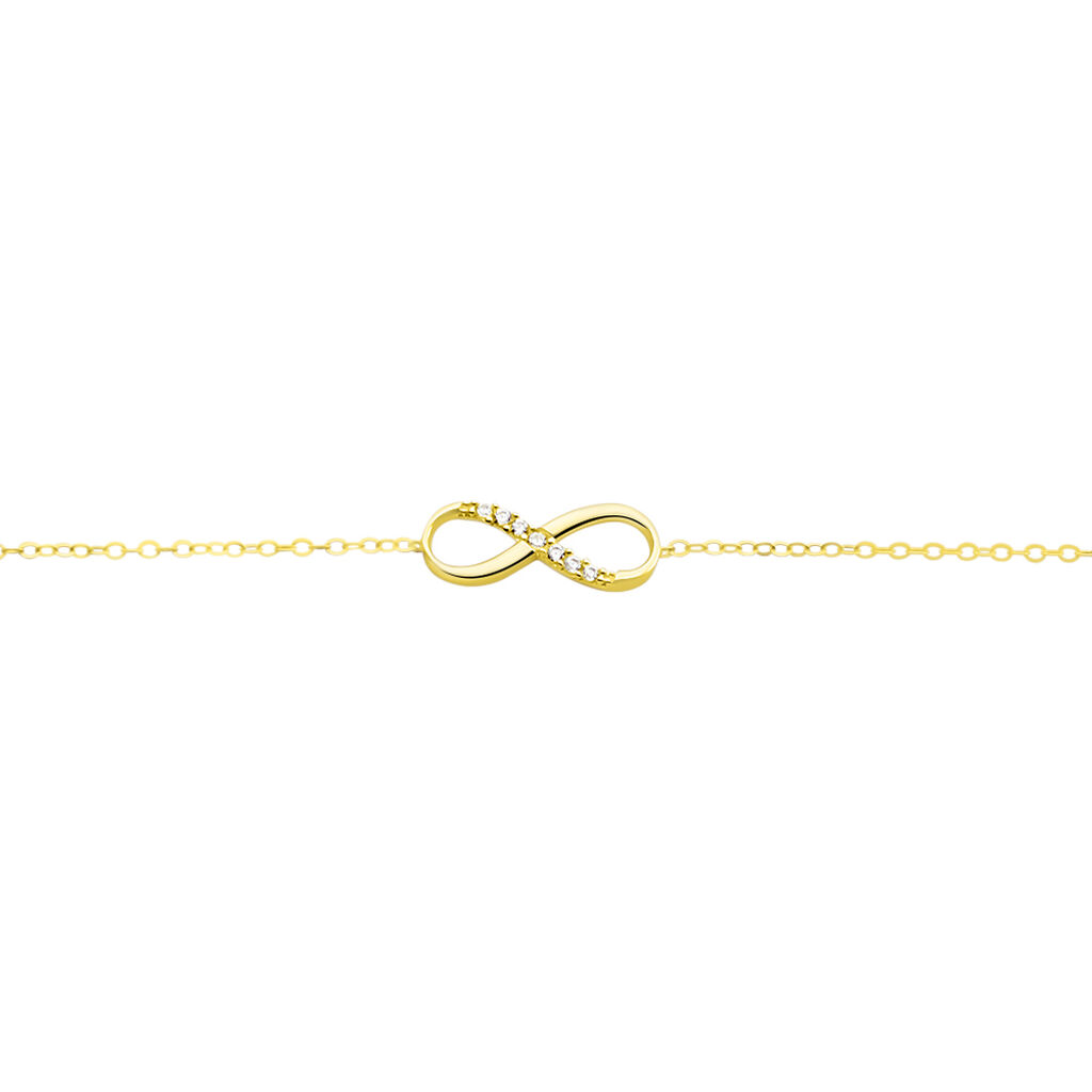 Bracelet Or Jaune Rosius Oxydes De Zirconium