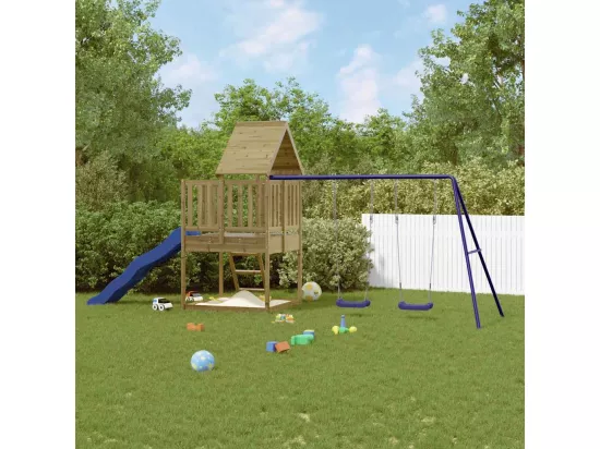 Aire de jeux d'extérieur bois de pin imprégné