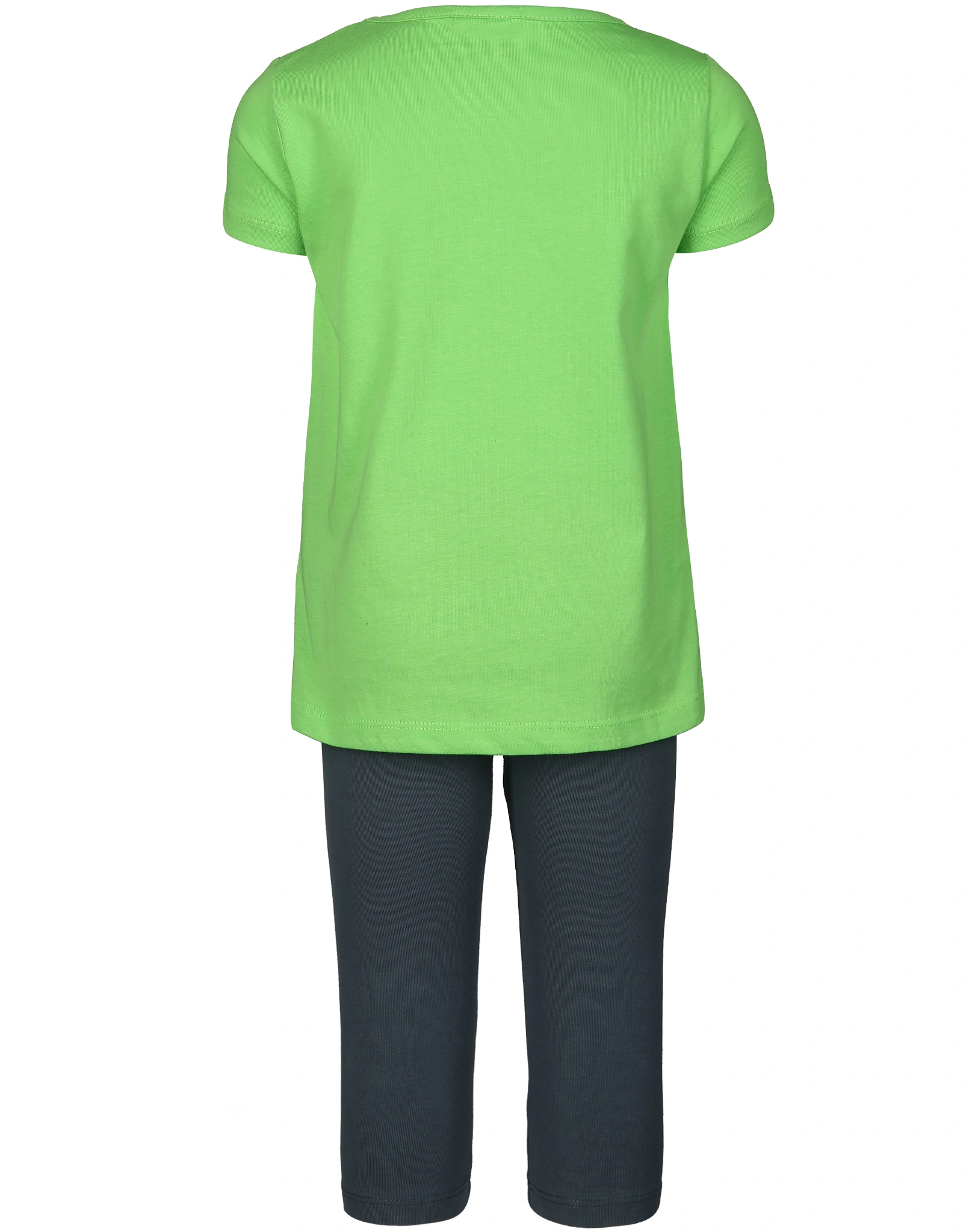 T-Shirt HAPPINESS mit Caprileggings in grün