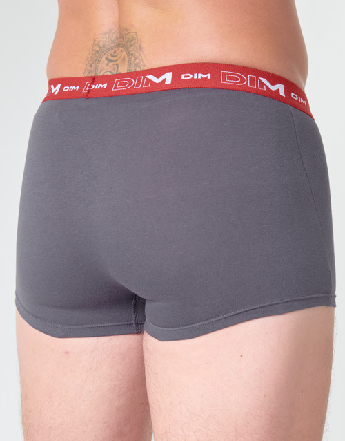 DIM - COTON STRETCH PACK X3 - Gris / Rouge / Noir