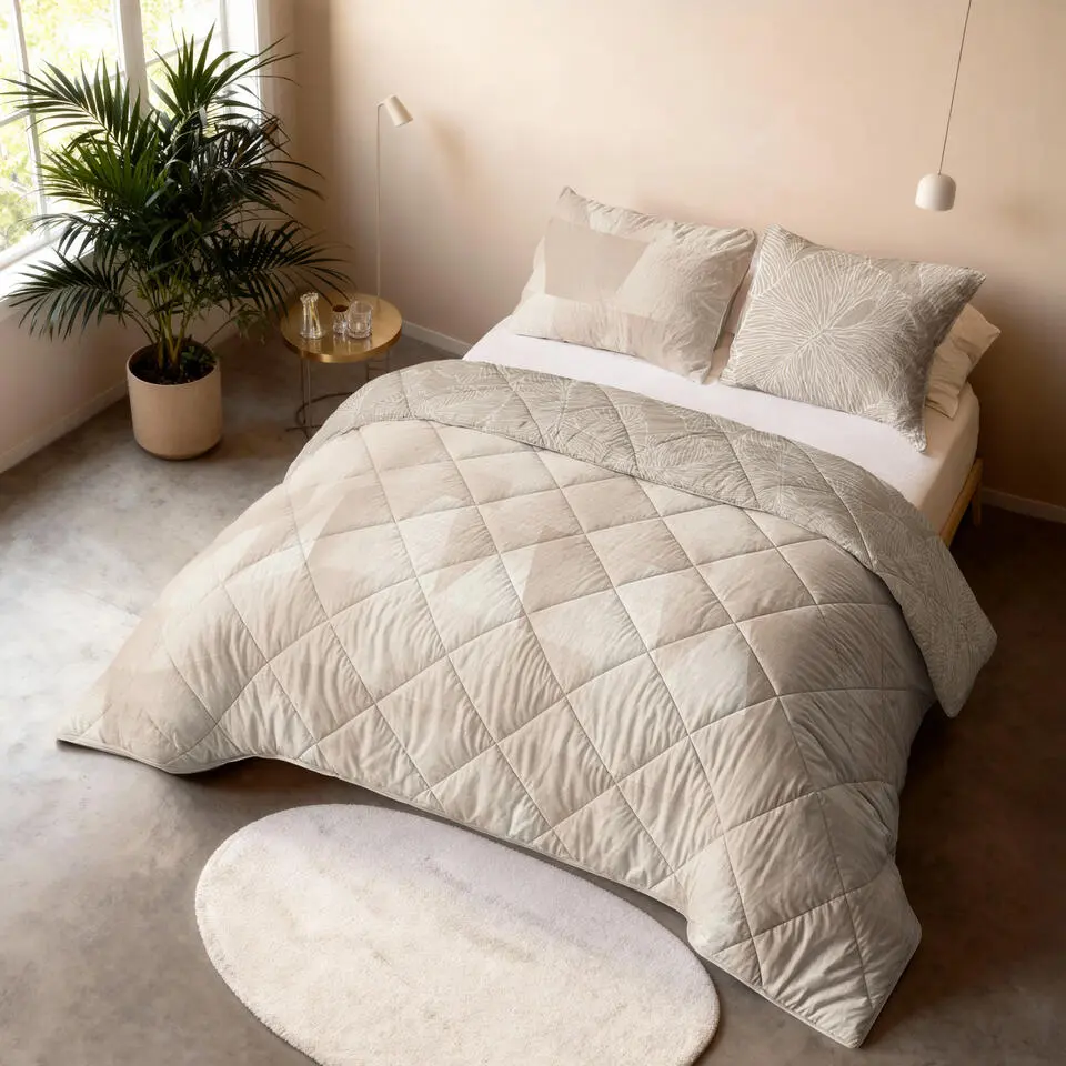Dekbed zonder Overtrek Triangles 140x200 – Zacht & Wasbaar – Incl. Kussensloop