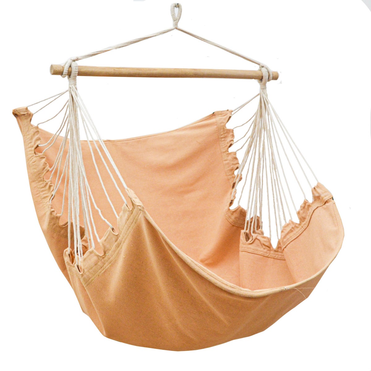 XL hangstoel relaxstoel 155x125cm tot 100kg in zand