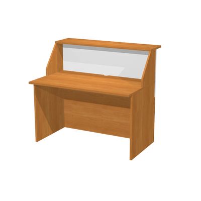 Banque d'accueil module haut MUSA - L120 cm - Aulne/alu