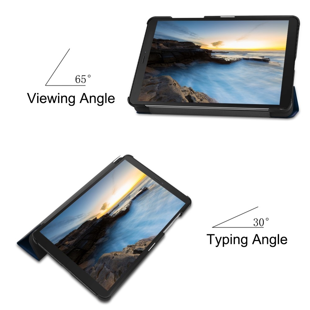 Samsung Galaxy Tab A 8.0 (2019) Leder Tasche Smart Cover Hülle - Dunkelblau