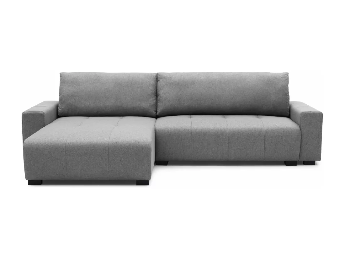 Canapé d'angle convertible élégant Malone Tissu Gris