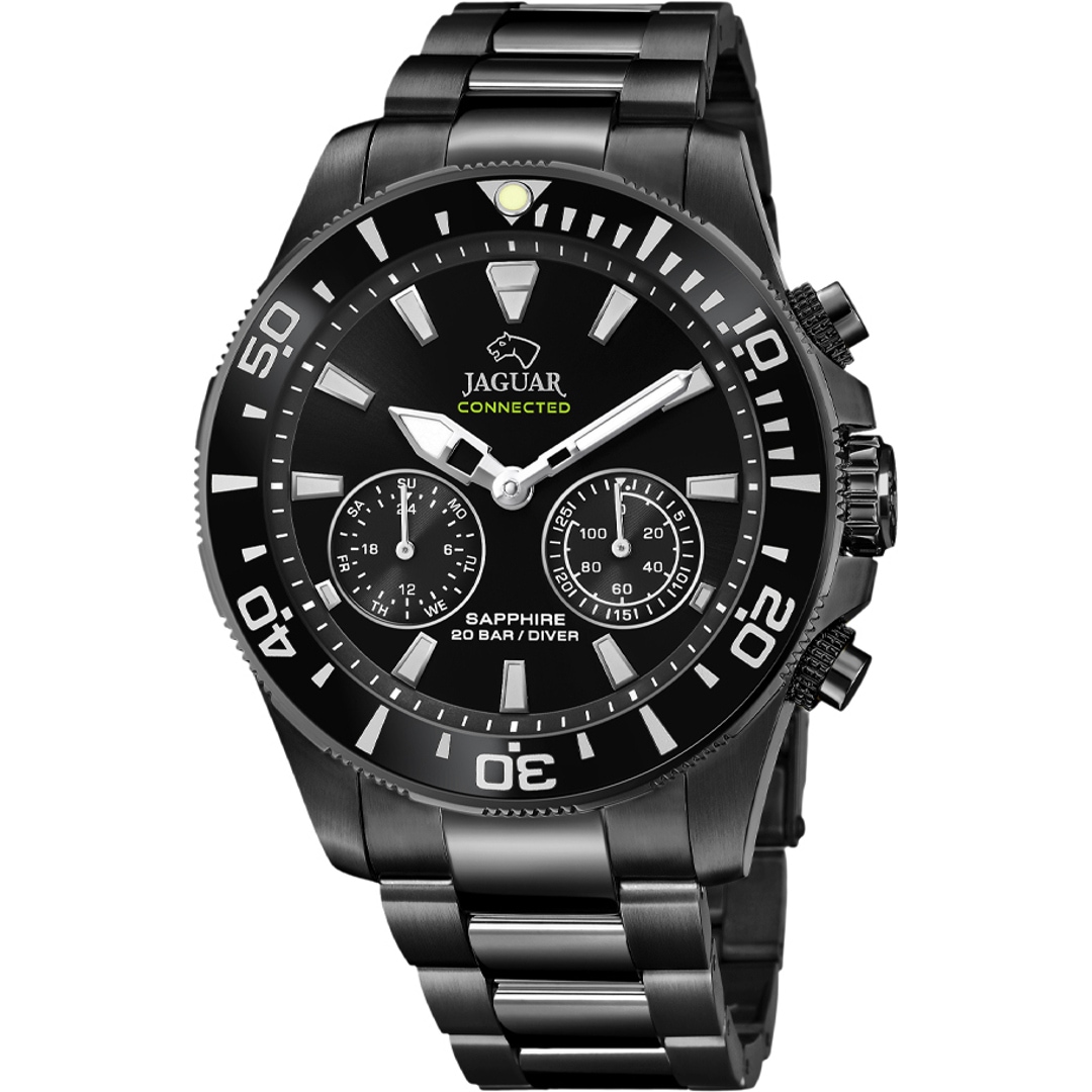 Jaguar Connected Diver Chronograph Hybrid 46mm Schwarz