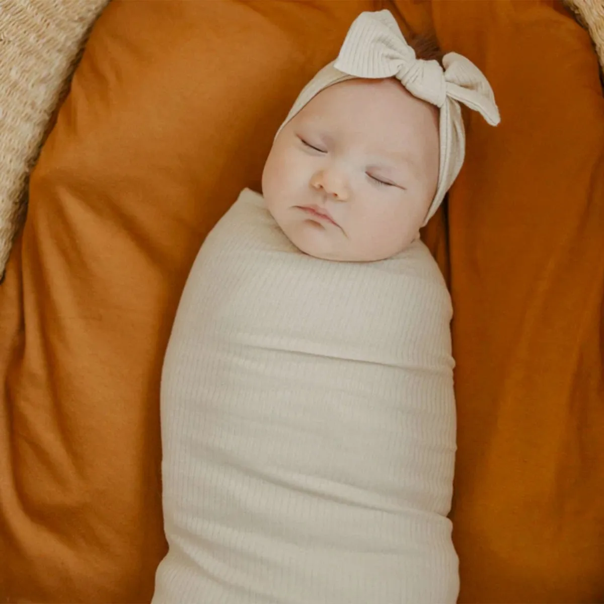 Copper Pearl Couverture Côtelé Uni - Beige
