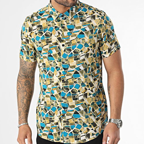 Chemise Manches Courtes Beige