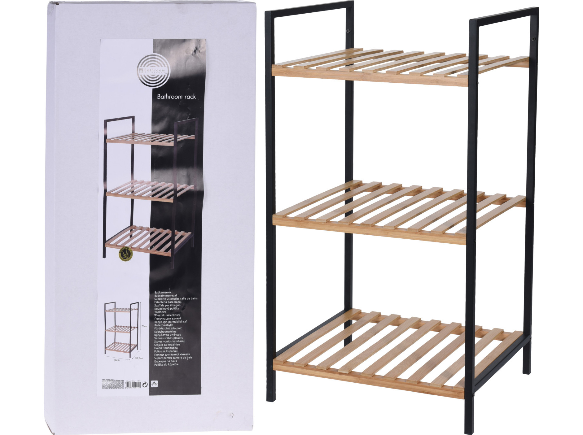 SUPORTE EM BAMBU 38X32.5X70CM
