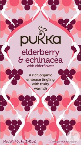 Pukka Herbs Infusion Biologique Baie De Sureau Et Échinacée 20 Sachets