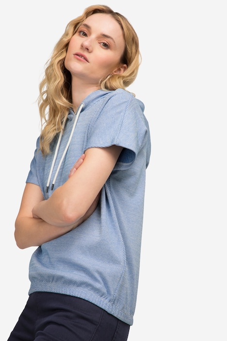 Hoodie, oversized, Kapuze, elastischer Saum