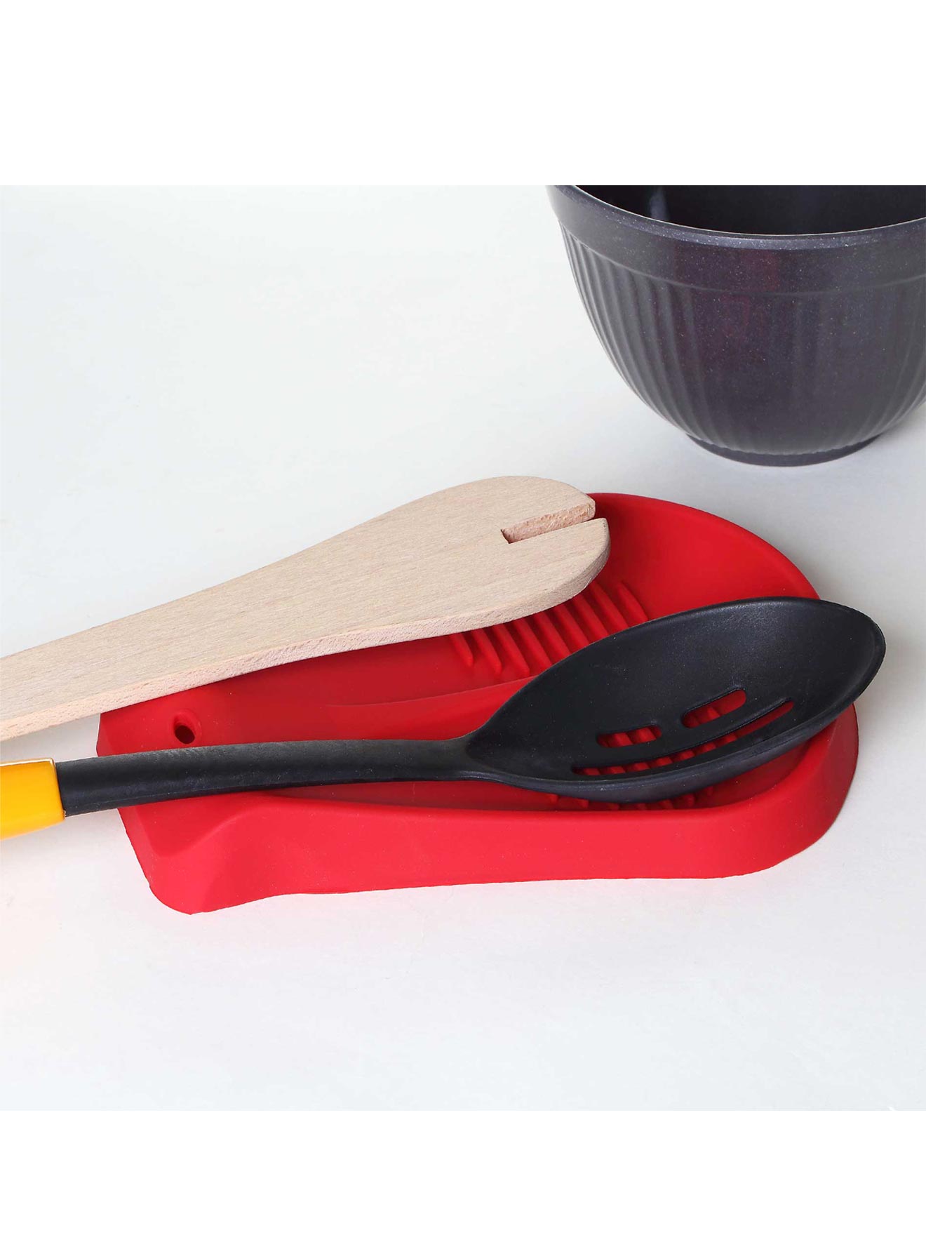 Double repose cuillère en silicone