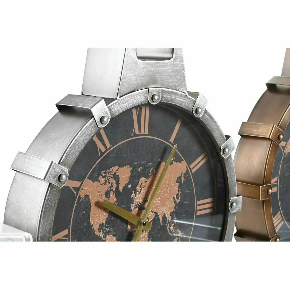 DKD Home Decor Horloge murale - Verre, 42x54 cm