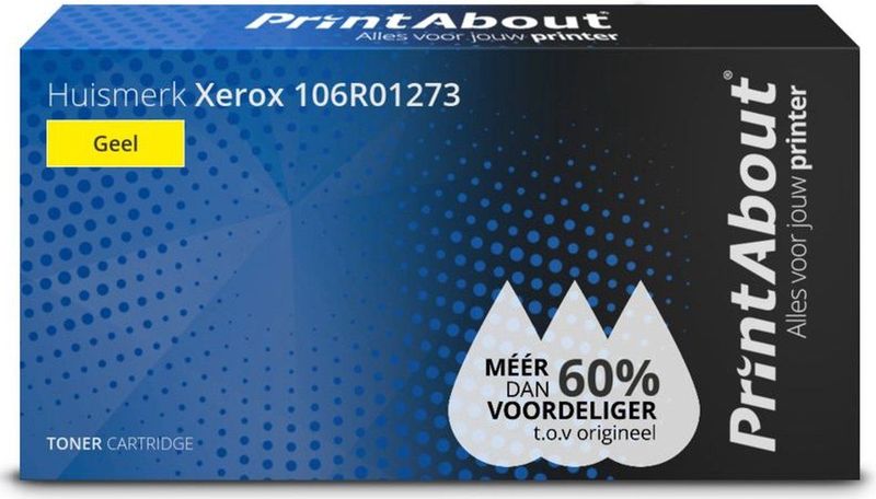 PrintAbout huismerk Toner 106R01273 Geel Geschikt voor Xerox