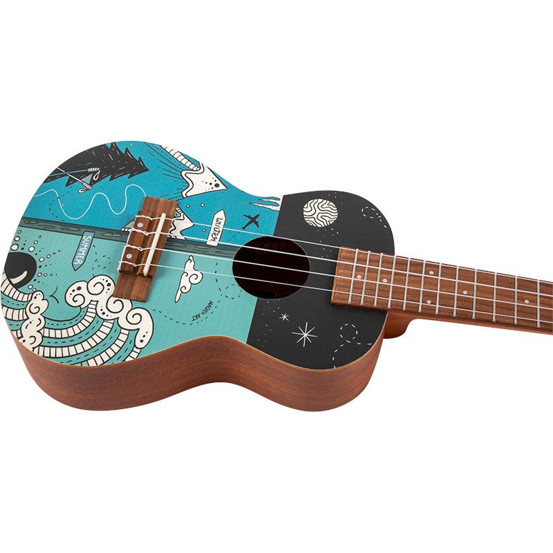 Flight Art Series AUC-33 Two Seasons concert ukelele met gigbag