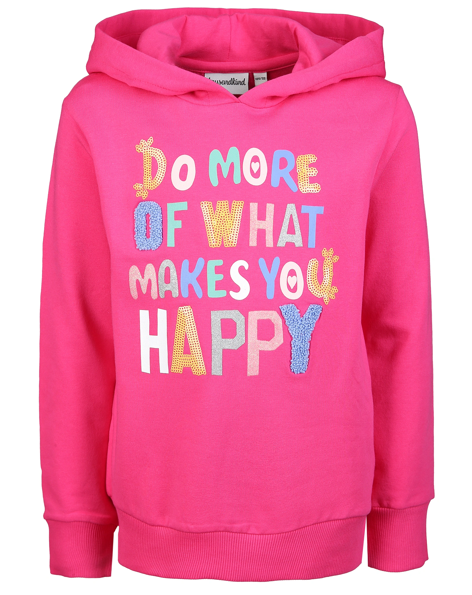 Kapuzen-Sweatshirt GLÜCKLICH in pink
