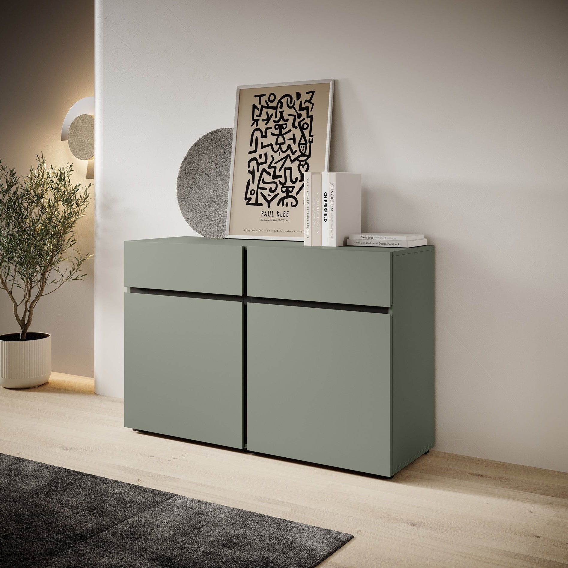 Cainan - Dressoir - Groen - 119x40x78 cm