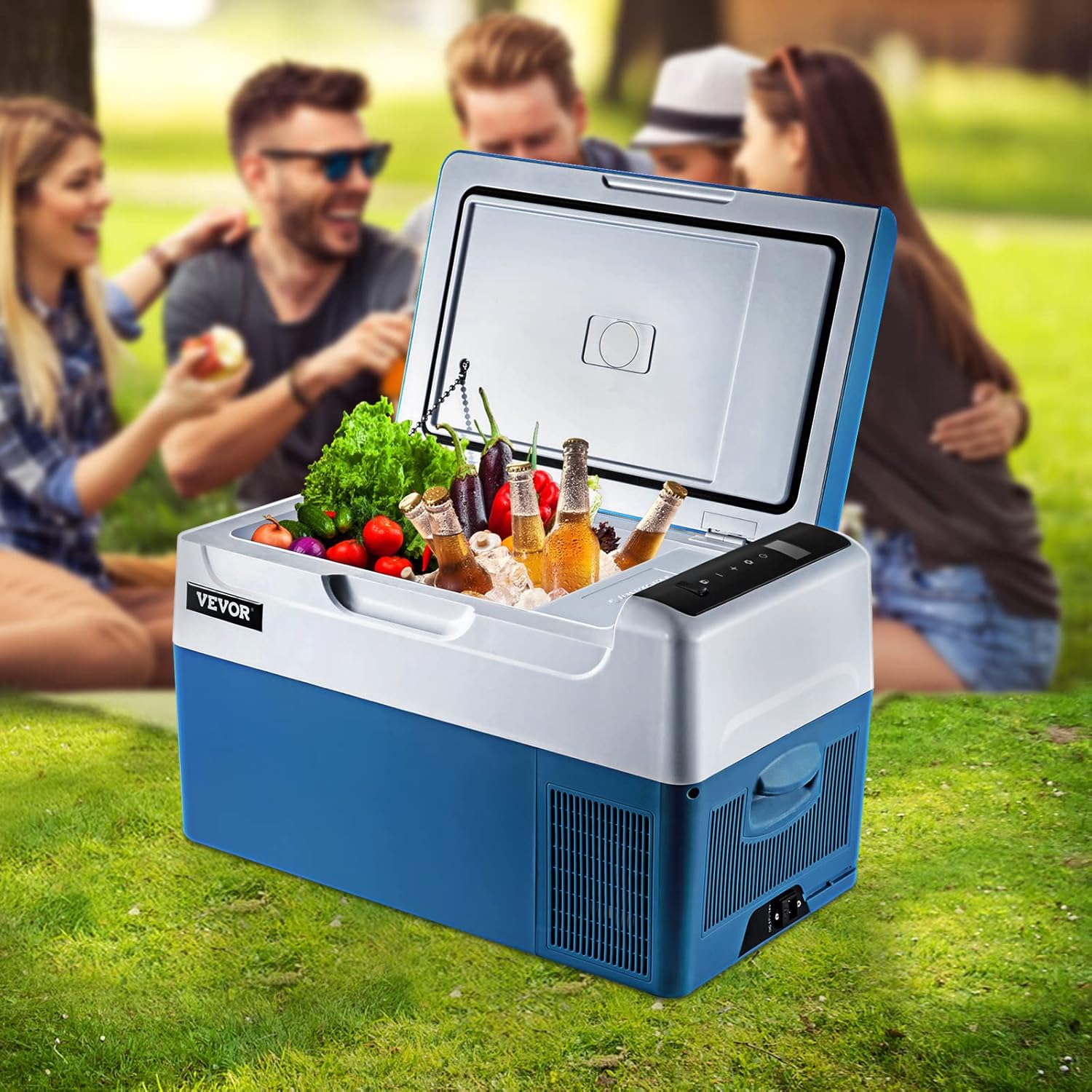 VEVOR Tragbarer Kühlschrank, 22L Kühlbox, Autokühlschrank elektrische Gefrierbox klein Gefrierschrank für Auto camping, Lkw, Boot