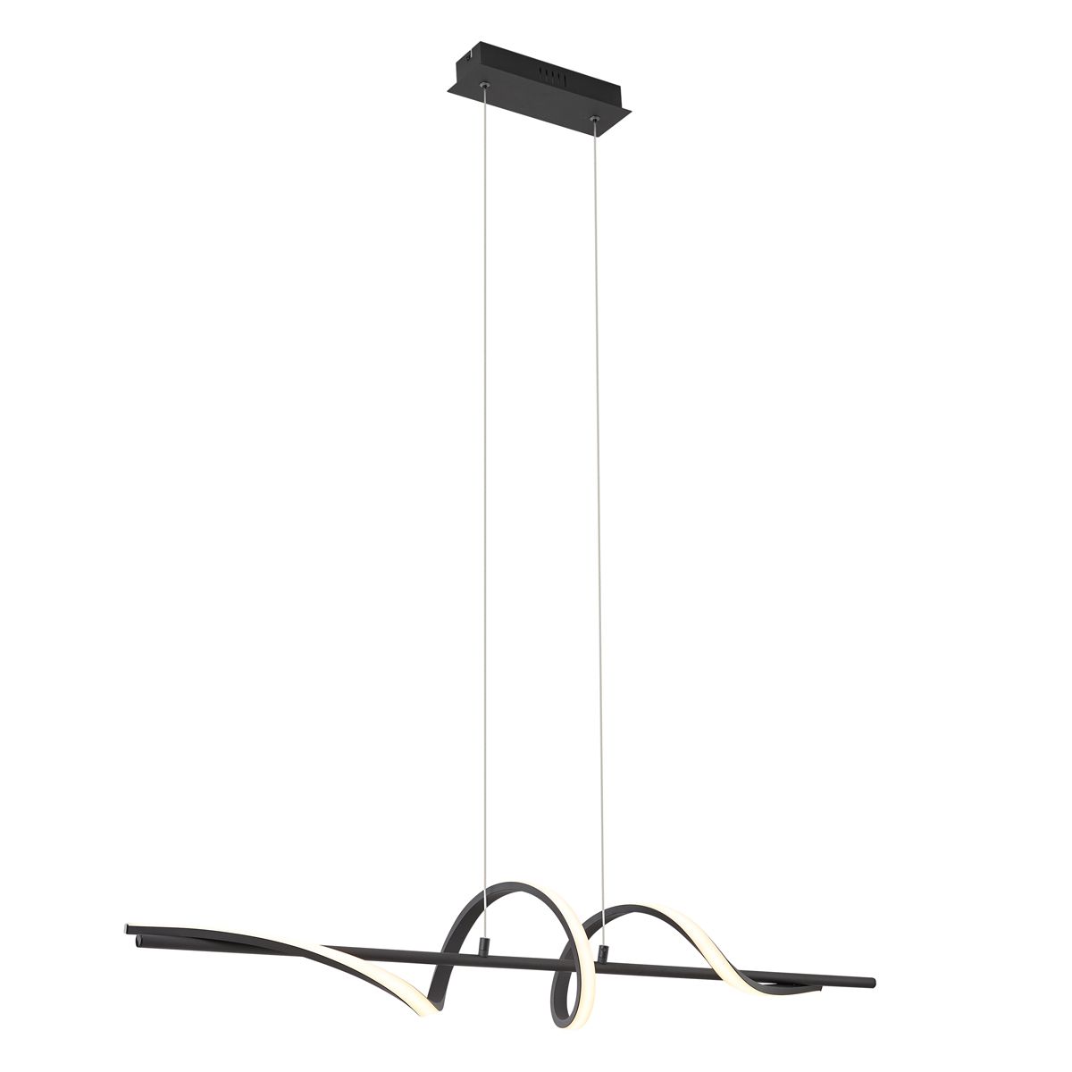 Design hanglamp zwart 110cm incl. LED 3-staps dimbaar - Wokkel