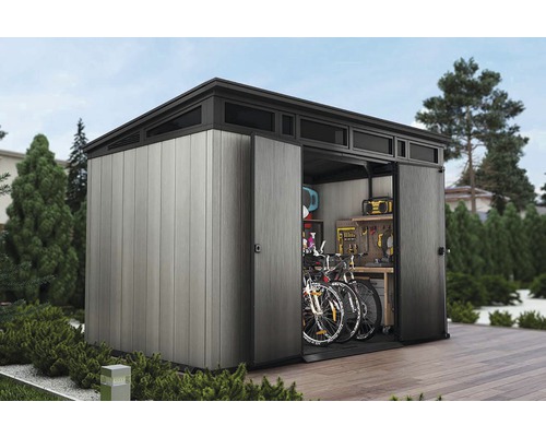 Keter Artisan 11x7 tuinhuis inclusief vloer 342 x 218 cm houtlook