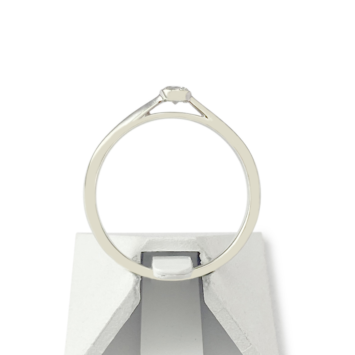 SOLITAIRE d'occasion or 375 blanc Diamant 0.15 carat