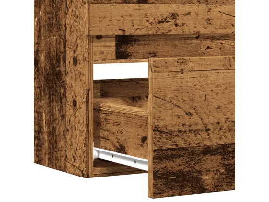 Armoire d'évier vieux bois 90x38,5x45 cm bois d'ingénierie