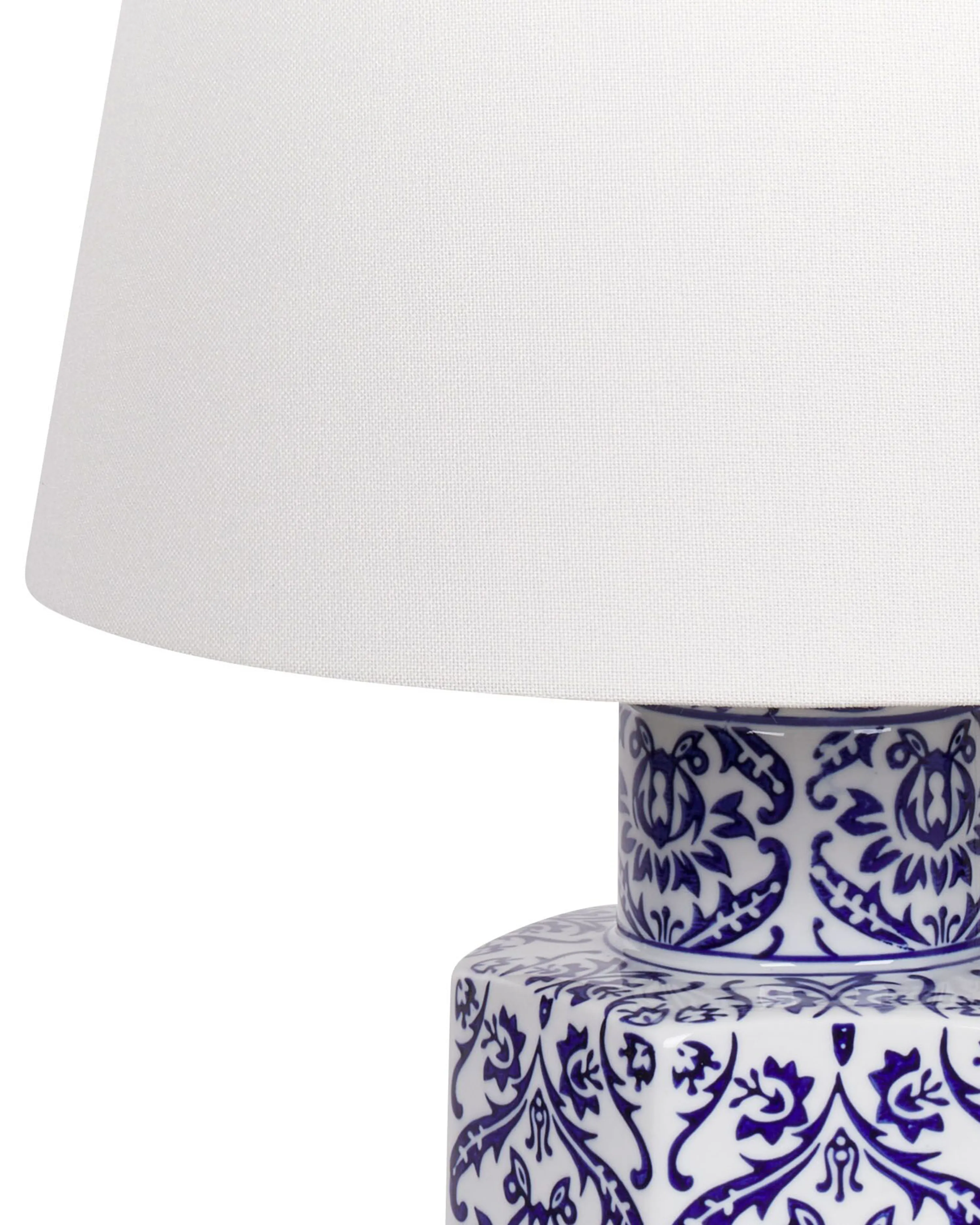 Tafellamp MARCELIN Porselein Wit/blauw