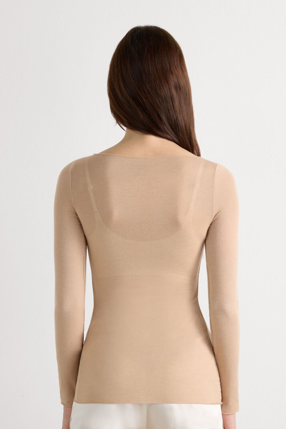 Blusa ultraleve de cashmere com decote canoa