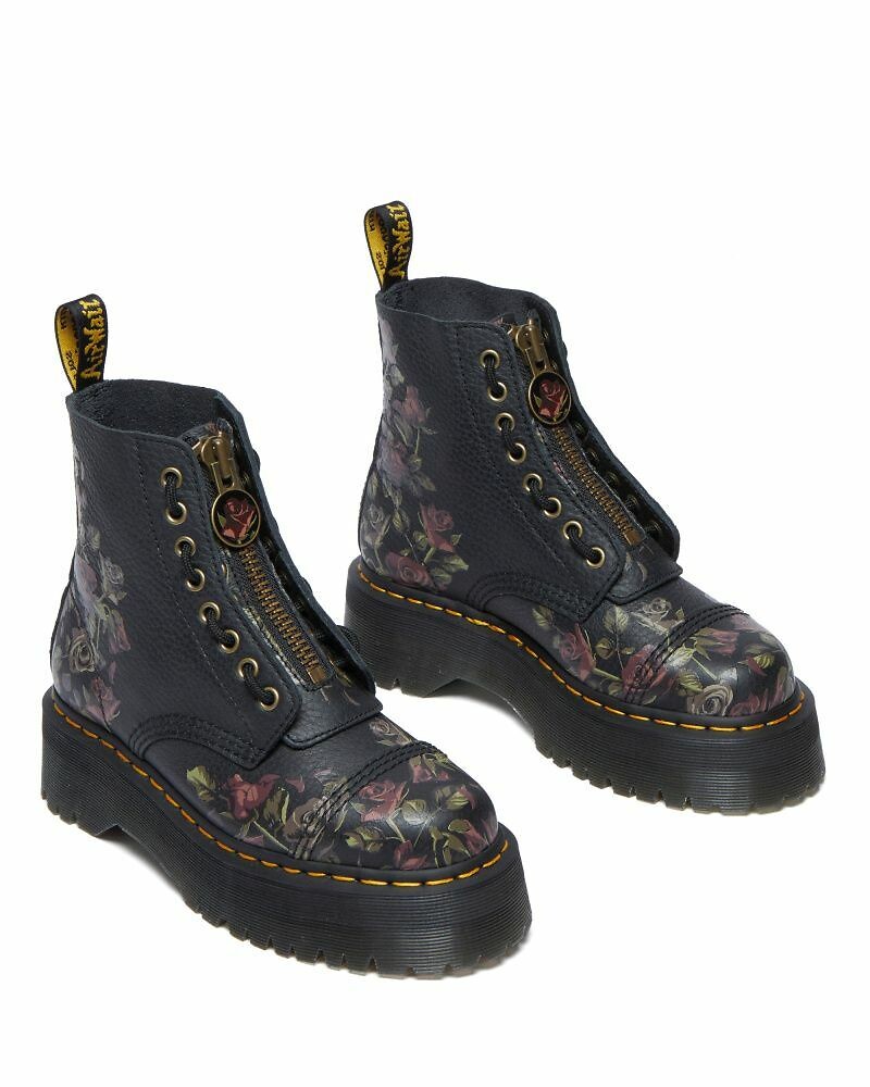 DR. MARTENS<br>Botas de couro com plataforma Sinclair