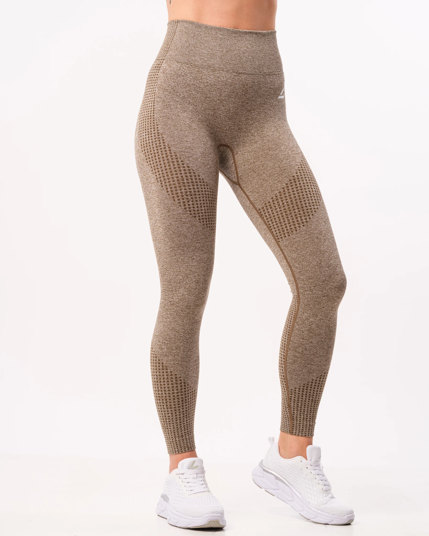 LEVITY Phase Seamless Tights Brown Stone Melange