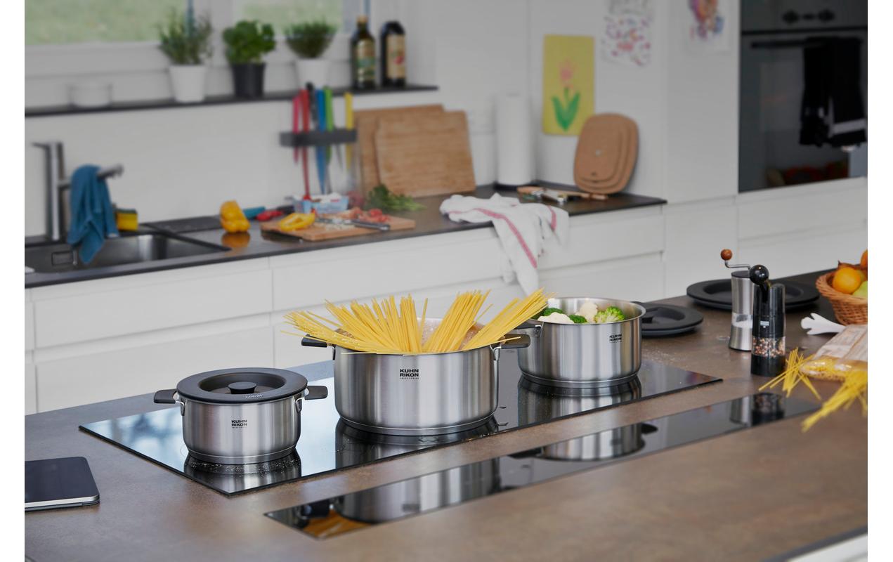 Kochtopf-Set Smart & Compact 16 cm/20 cm/24 cm, 3-teilig<br>Stapelbare Kochtöpfe