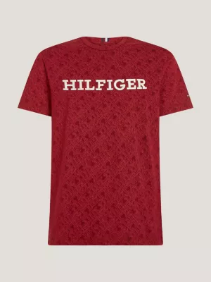 Camiseta com estampa total do monograma TH