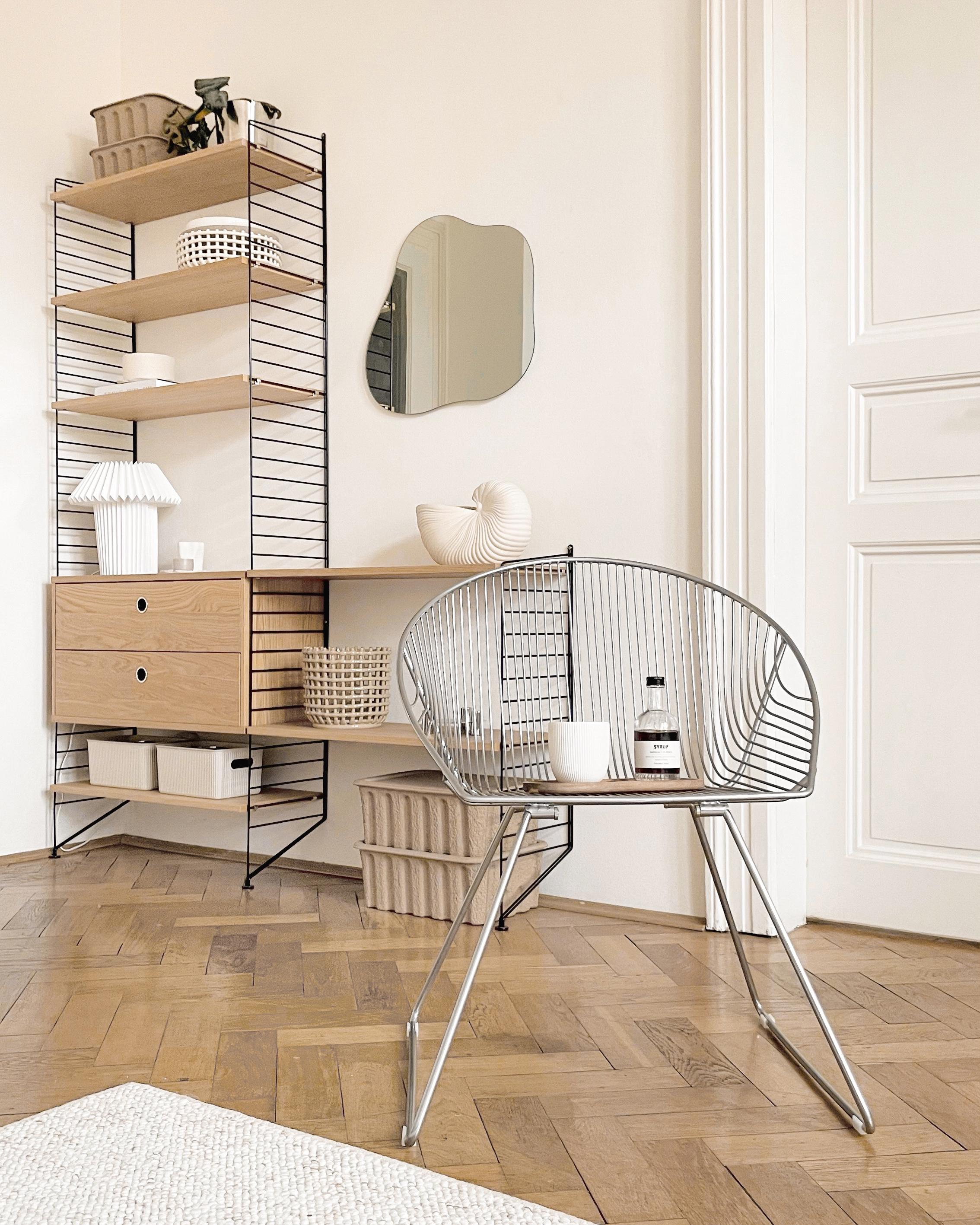 Set van 2 eetkamerstoelen AURORA Metaal Zilver