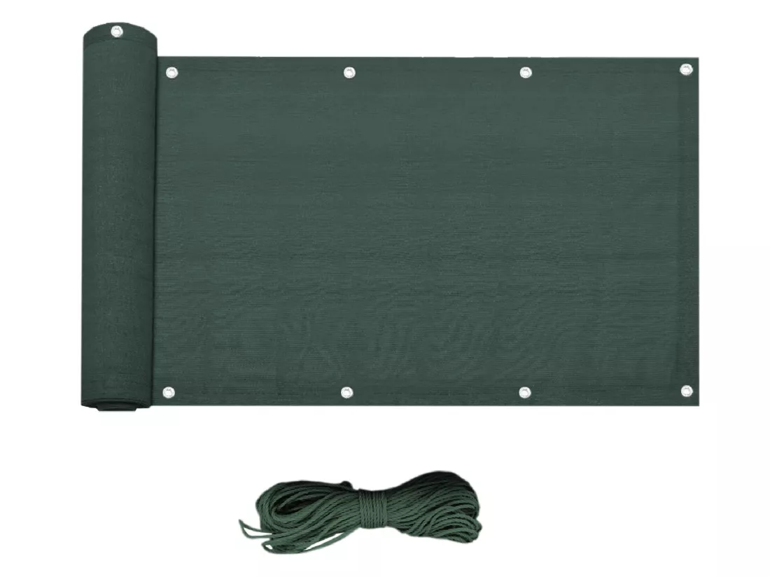 Ecran Protection Confidentialité Hdpe Corde Verts Oeillets 0,9x5