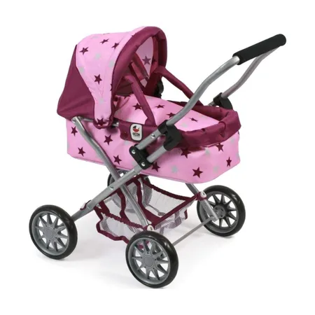 Bayer Chic Mini-Puppenwagen Smarty, Stars Brombeere