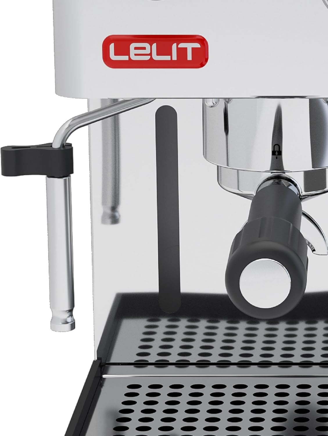 Lelit Anita Kaffeemaschine - Mit bewegelichem Milchaufschäumer und Mahlwerk - Silber
