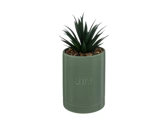 Plante artificielle pot en Céramique Vert Jade H 20 cm