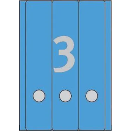 Avery Zweckform L4753-20 Ordnerrücken-Etiketten, 61 x 297 mm, breit/lang, 20 Bogen/60 Etiketten, blau