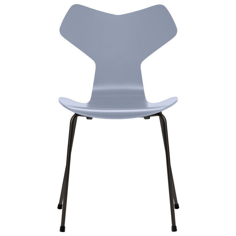 Fritz Hansen Grand Prix eetkamerstoel zwart, eiken lavender blue