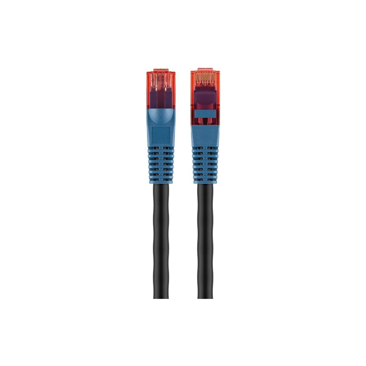 Goobay CAT 6 patchkabel for utendørs ruting, U/UTP, svart
