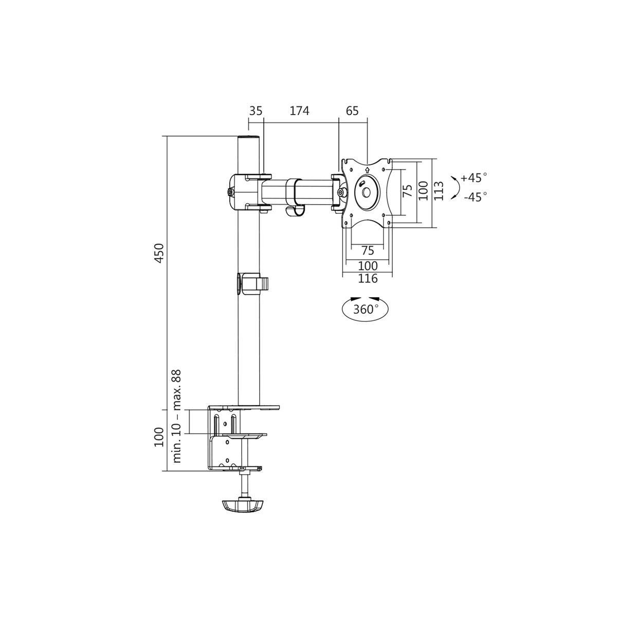 LogiLink Monitorarm 13-27