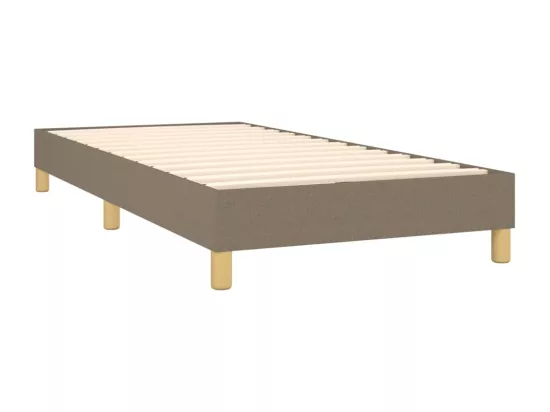 Sommier tapissier avec matelas et LED Taupe 90x190 cm Tissu