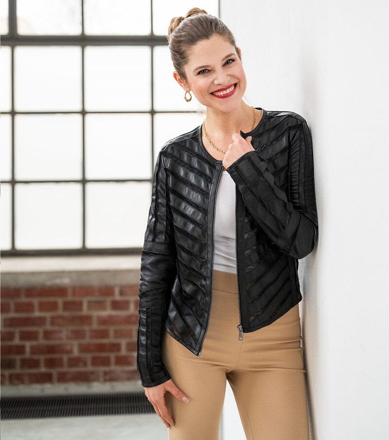 Gypsy zwart leren vest colbert Suri